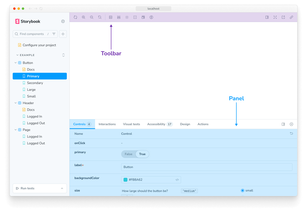 Storybook addons locations